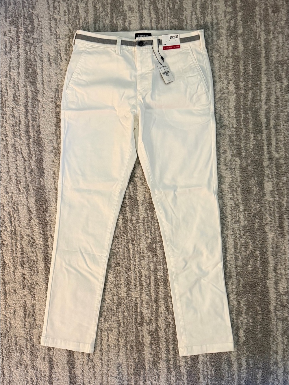 Express Men White Slim Fit Chino Pants